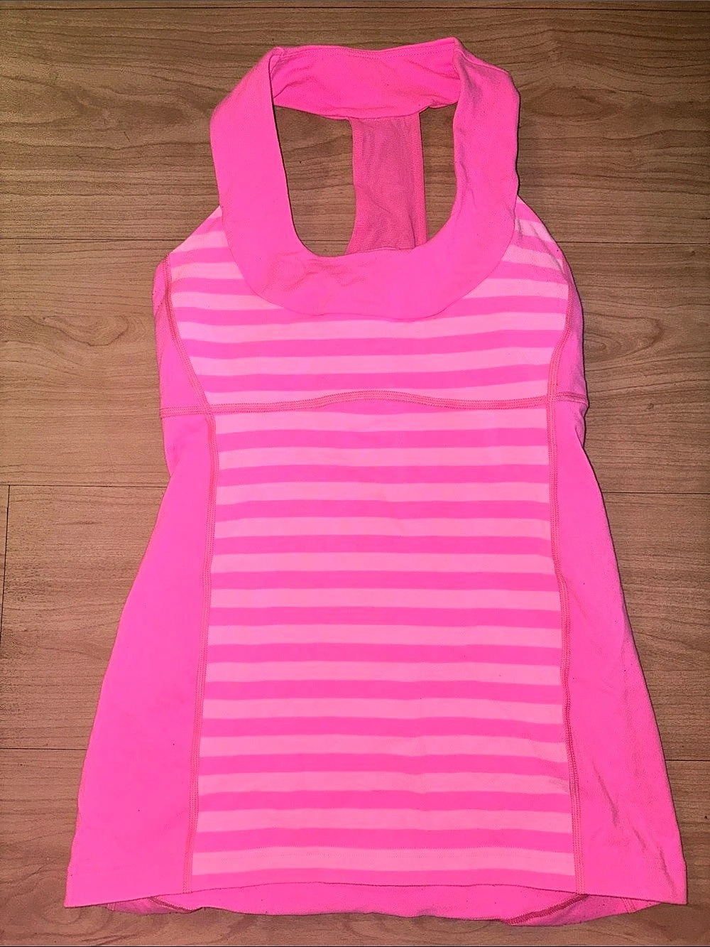 lululemon Striped Racerback Tank in Pink Size 4
